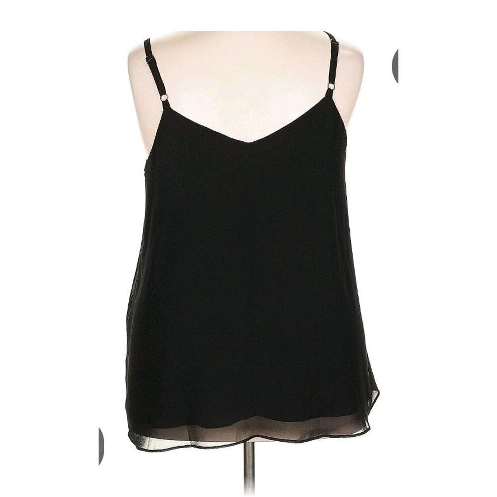 Torrid Womens Black Sleeveless Chiffon Cami Tank Top - Size 3X Straps Vacation